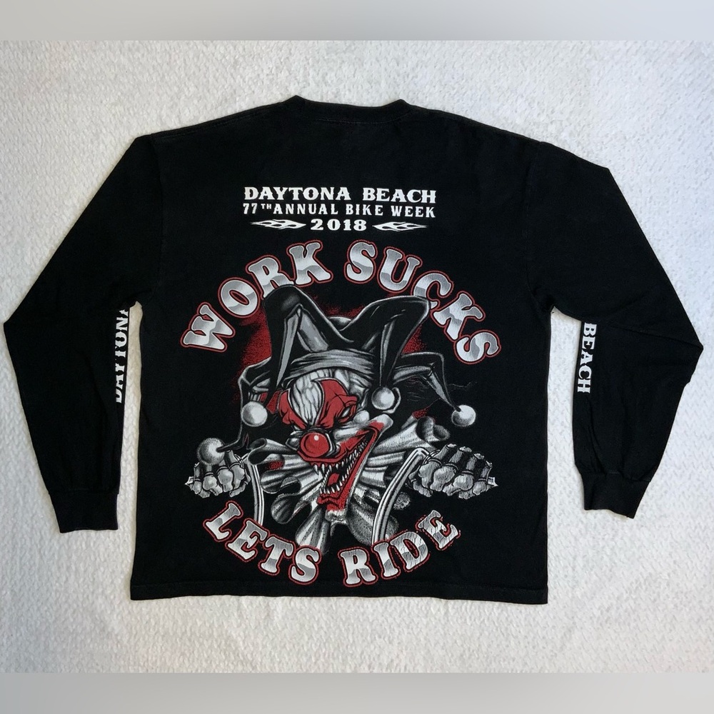 Suna Dayton Beach Bike Week Work Sucks Long Sleeve